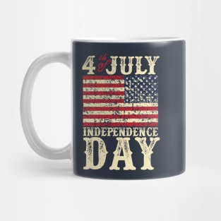 4th of July independence day shirt | American; USA; flag; America; stars and stripes; red white and blue; patriotic; Mug